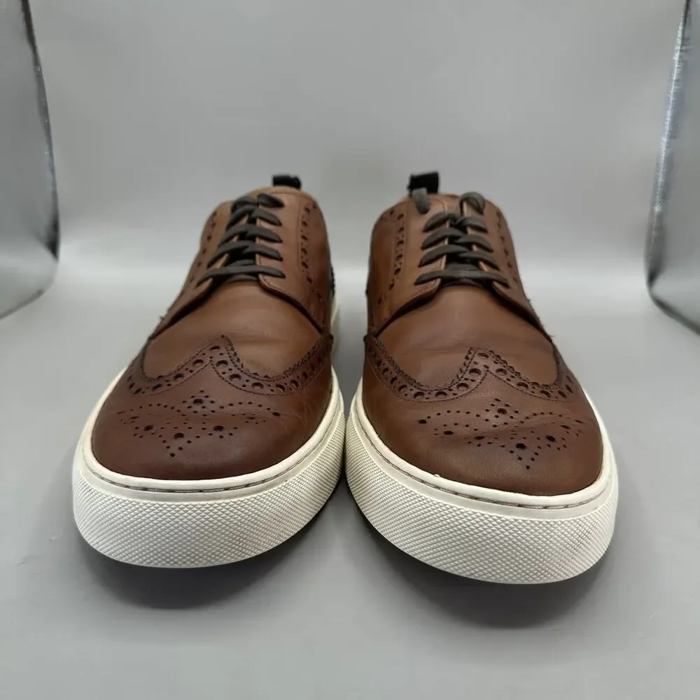 Cole Haan Grand Winslow Shoes Mens Size 13 Brown Leather Wingtip Sneakers C35600